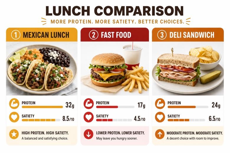 Infographic — Why Mexican Food Wins the Lunch Comparison