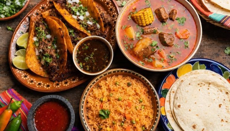 A complete authentic Mexican lunch
